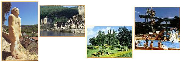 L'homme de Cromagnon, La Roque-Gageac, les jardins d'Eyrignac, Aqua-land